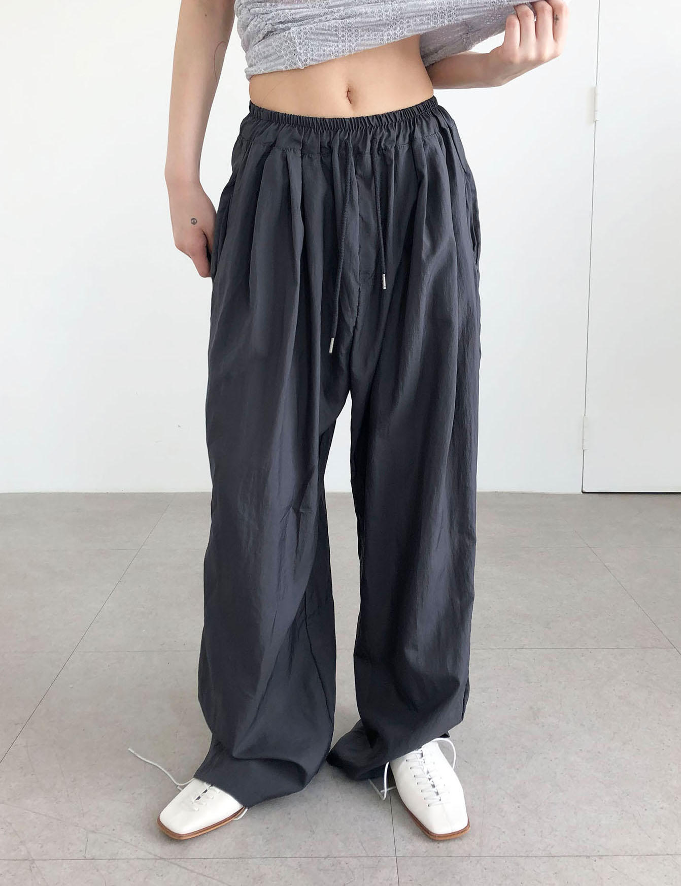 flow nylon pants (3color)