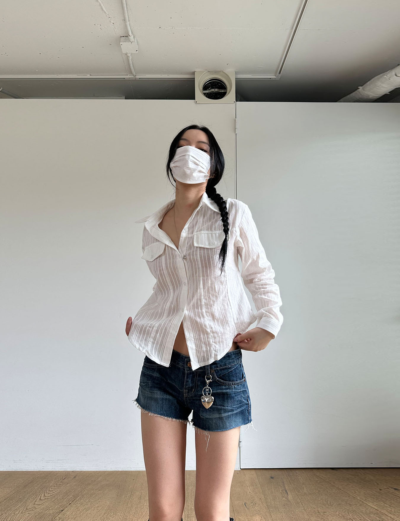 western see-through shirt (2color)