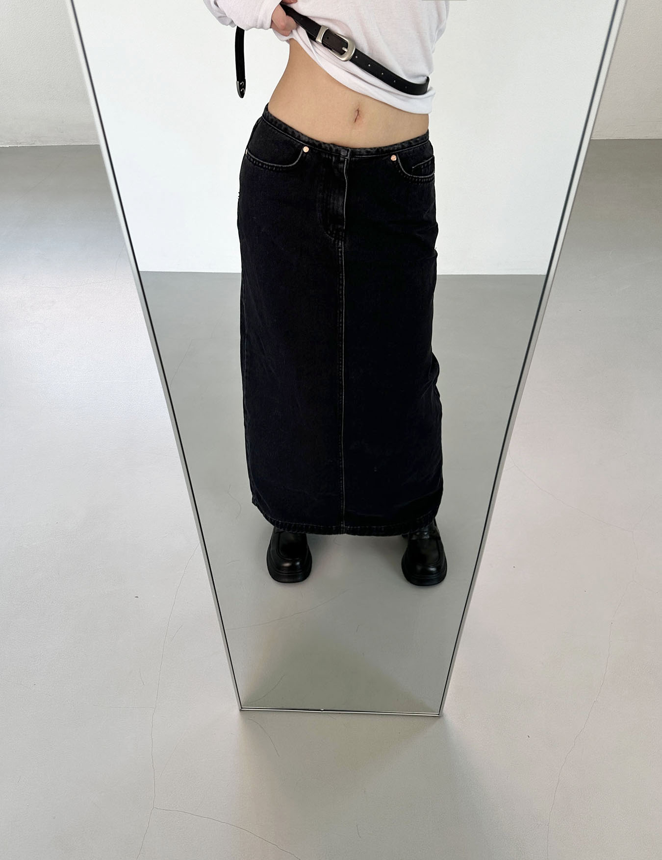 no waist maxi skirt (1color)