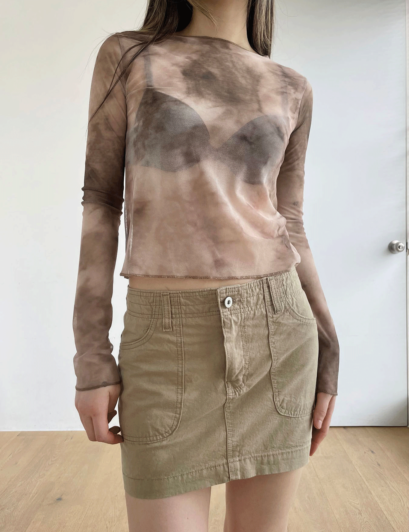 see-through dyeing top (2color)