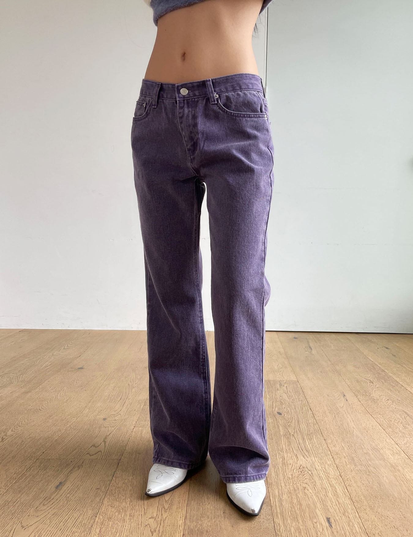 low-rise purple jean (1color)