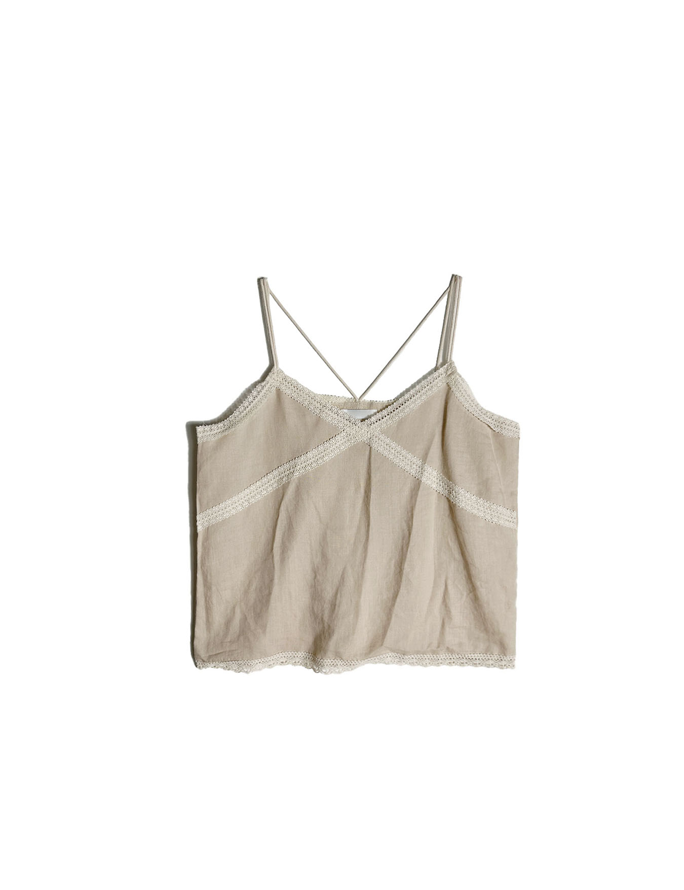 linen lace sleeveless (2color)