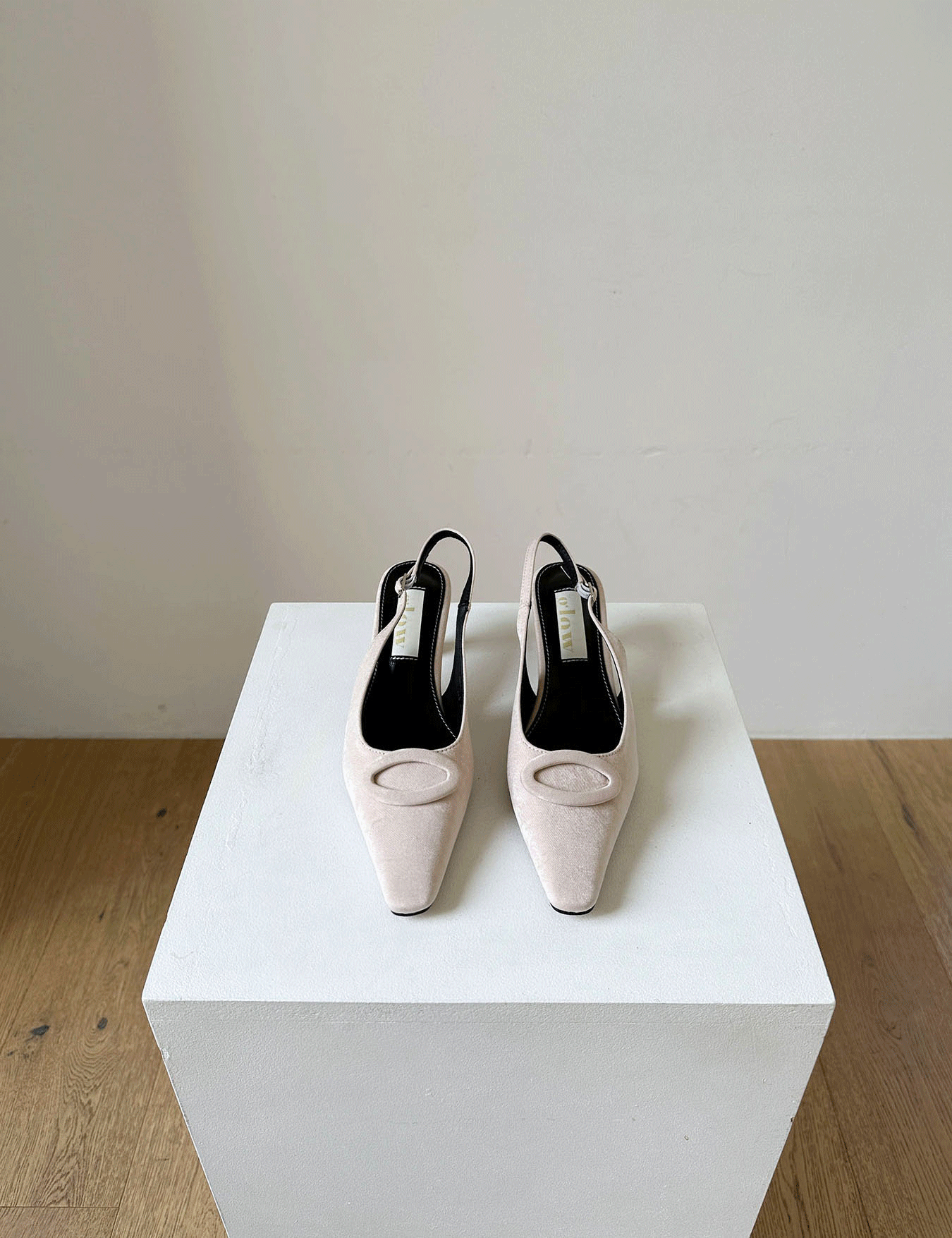 velvet slingback heel (5color)