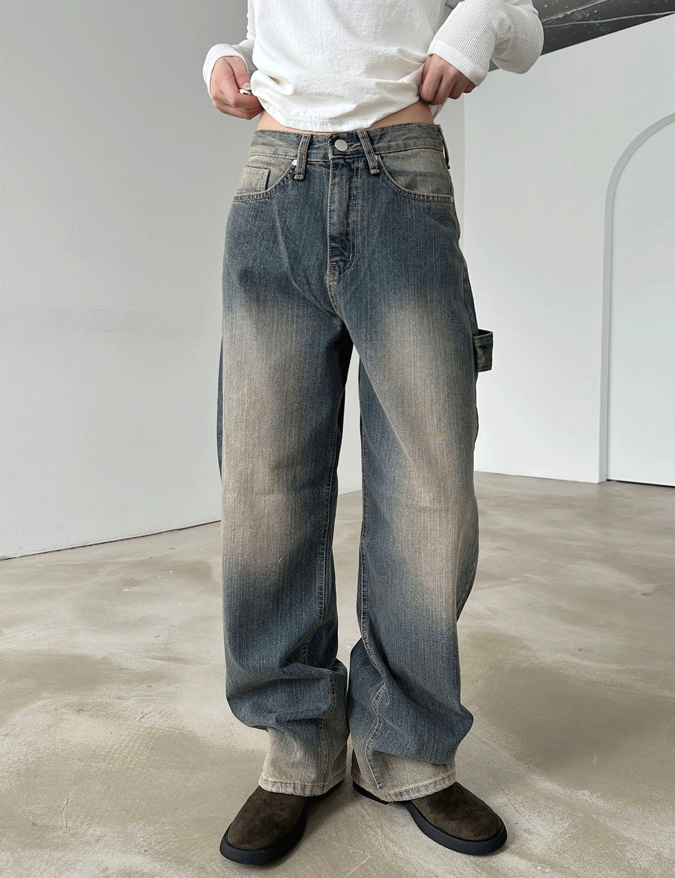 fishing washed jean (1color)