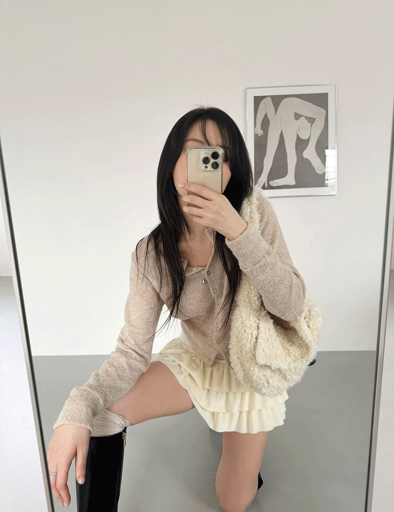 lily snap cardigan (2color)