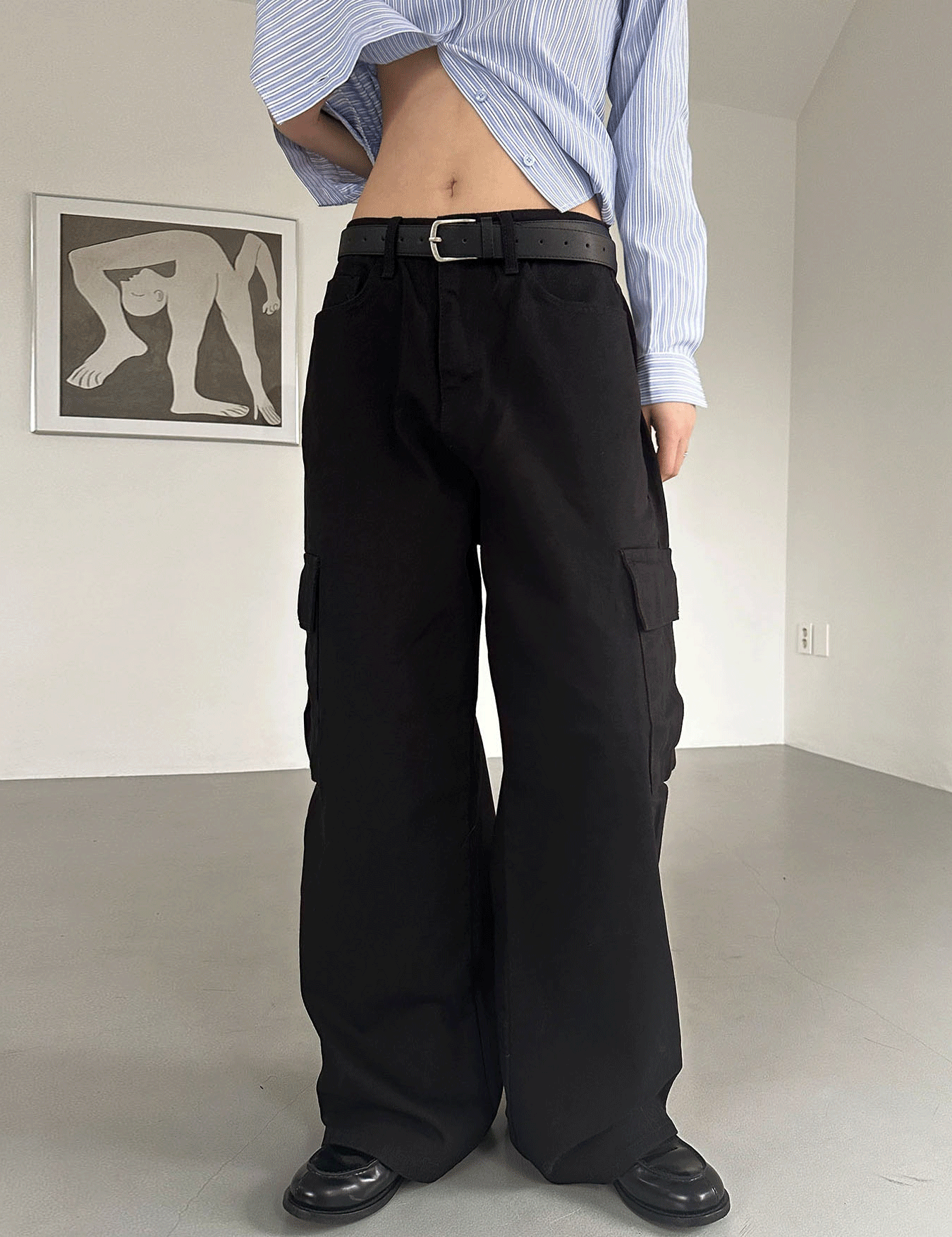 cotton cargo pants (3color)
