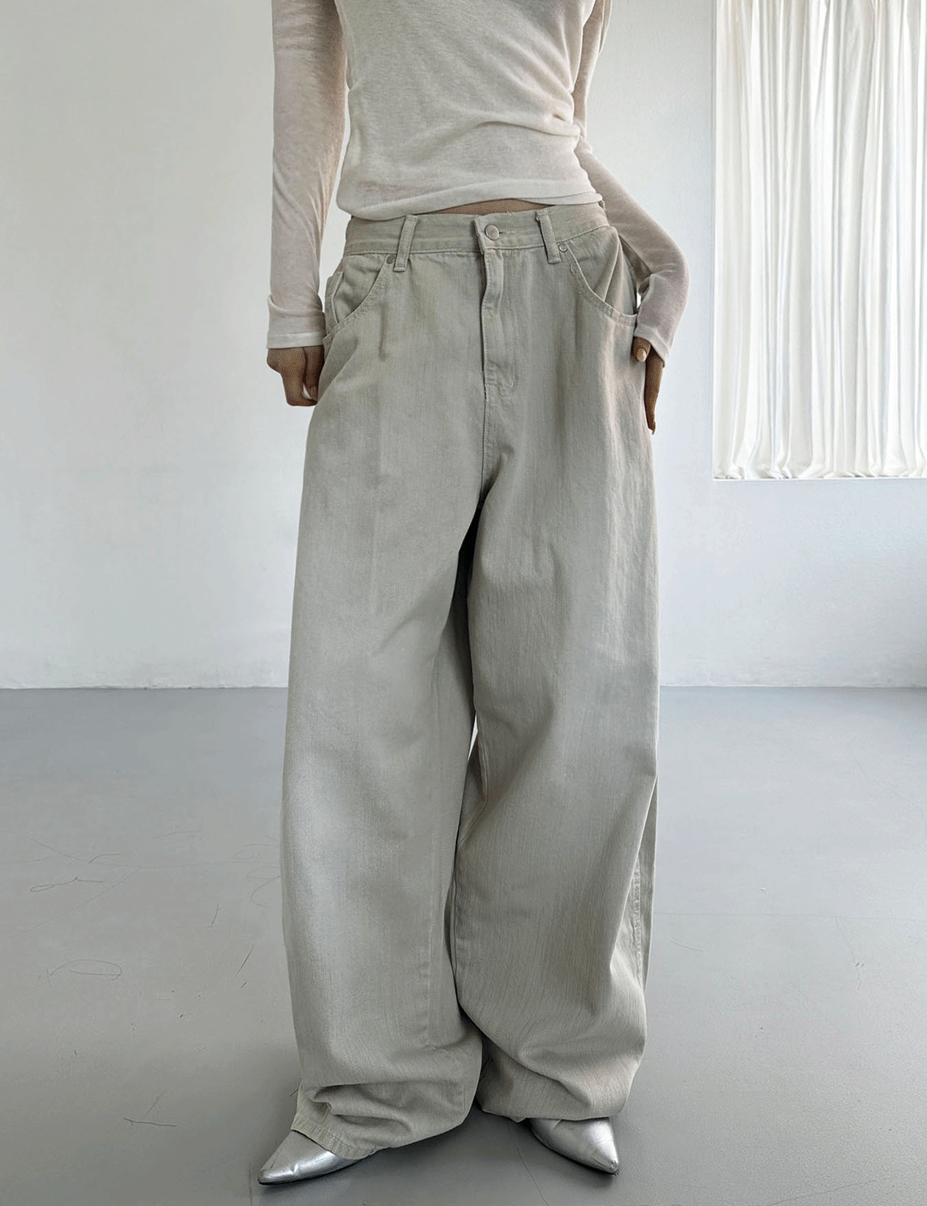 cozy mega wide pants (4color)