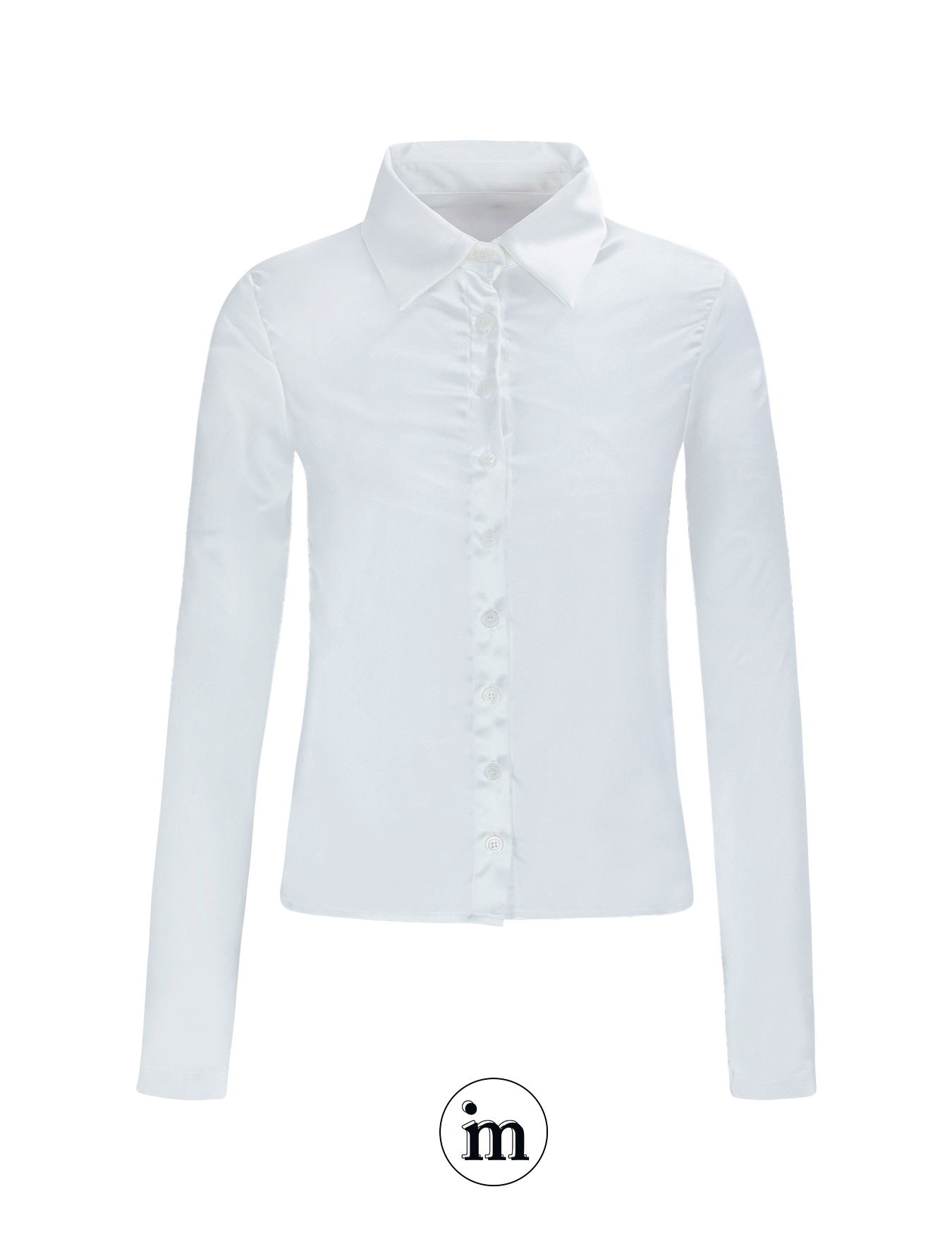 [im MADE] satin span shirt (white)