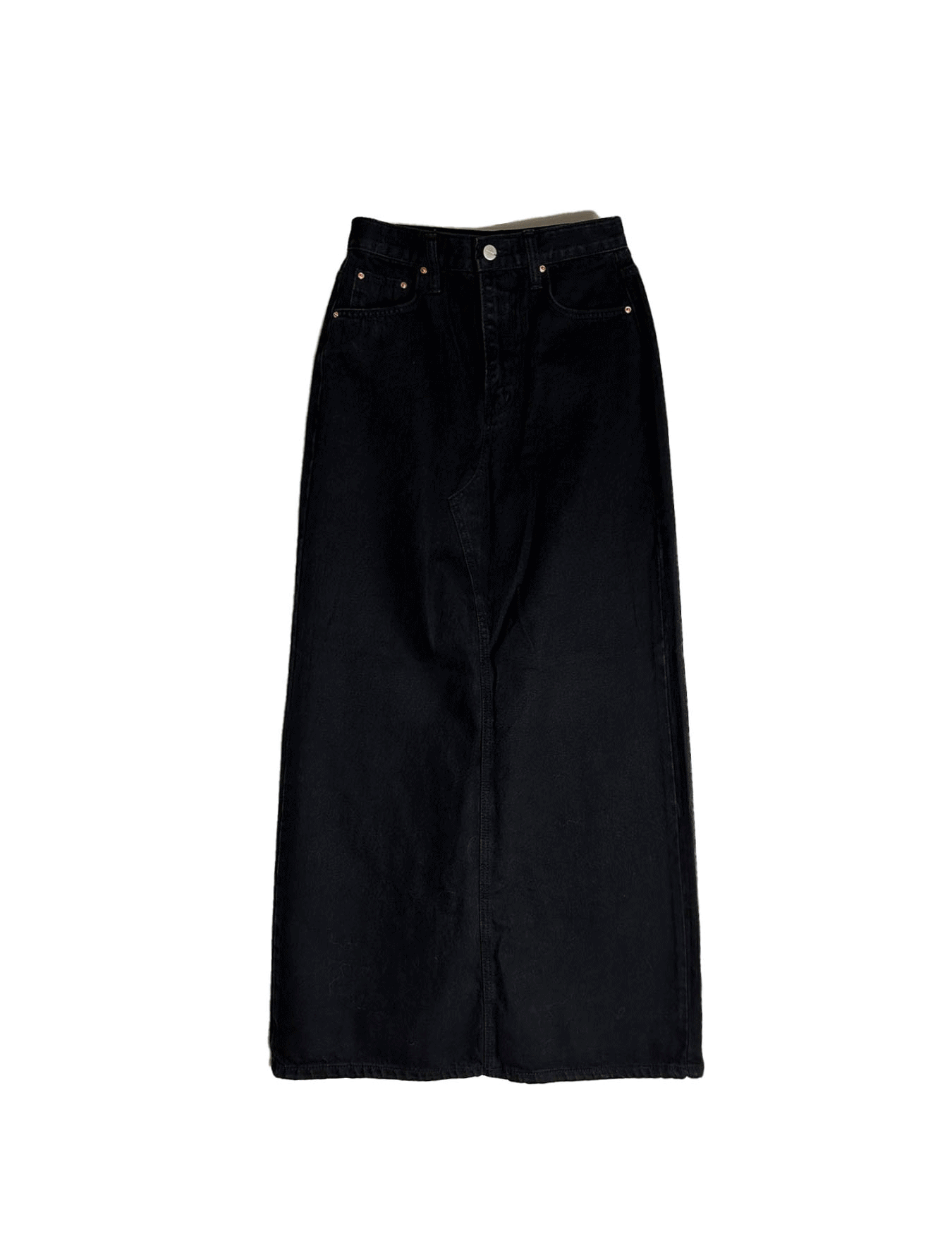 maxi denim skirt (2color)