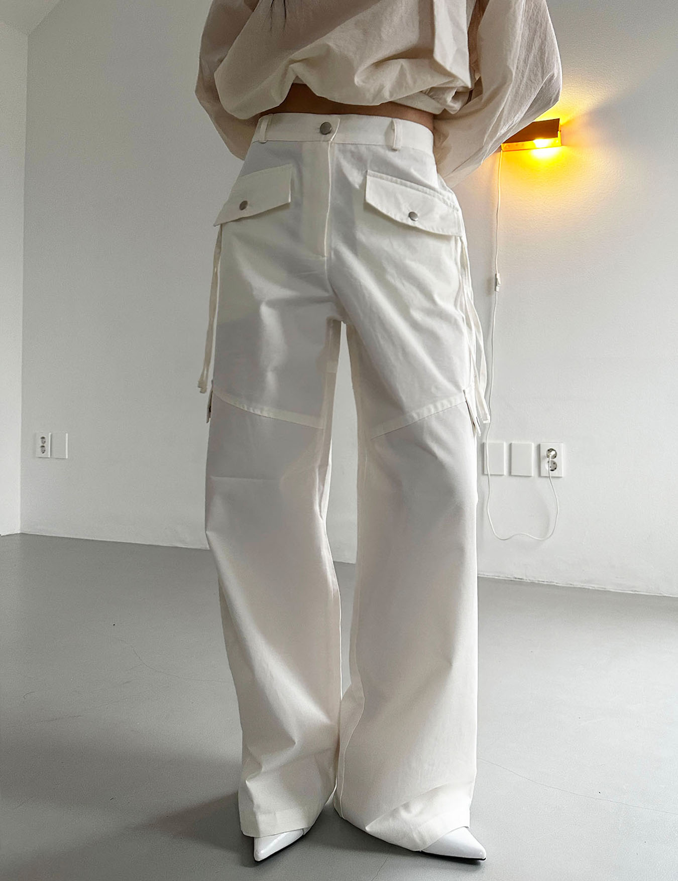 diagonal strap pants (3color)